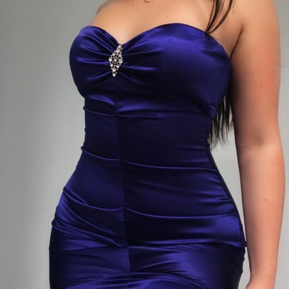Royal blue gown